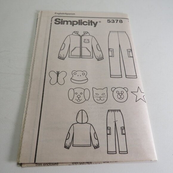 Simplicity 5378 Clothing Pattern Jacket Coat Snow Pants 2 - 6X UNCUT - Picture 3 of 8